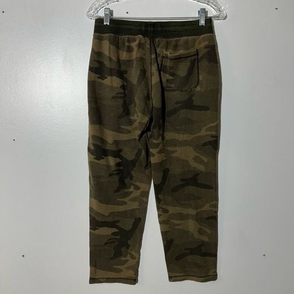 Vintage Abercrombie & Fitch Logo Print Green Camo Jogger Sweatpants Men's XS - Picture 4 of 7